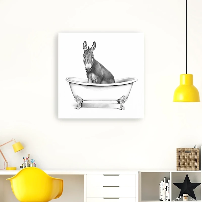 Clawfoot Donkey Canvas Art Print, 20x20 in.