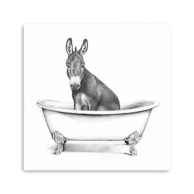 Clawfoot Donkey Canvas Art Print, 20x20 in.