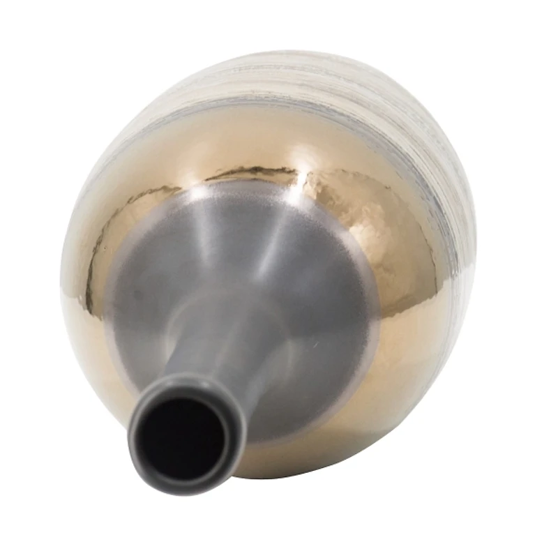 Metallic Bronze Bottle Neck Vase, 19 in.