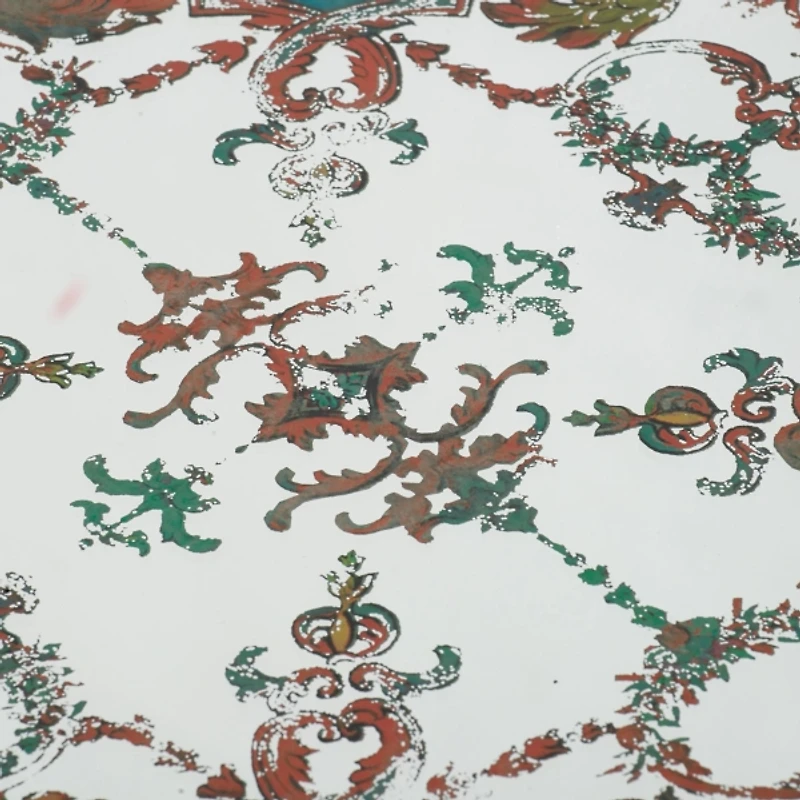 Mirrored Moroccan Pattern Tray with Gold Edges