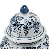 Blue and White Floral Ginger Jar