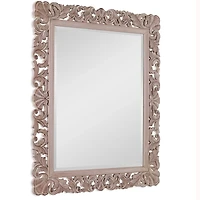 Natural Wooden Beveled Wall Mirror