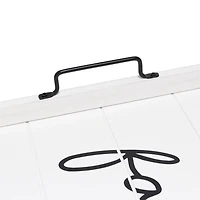 Whitewash Family Wooden Tray