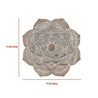 Patina Finish Metal Flower Large Wall Plaque