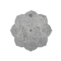 Patina Finish Metal Flower Large Wall Plaque