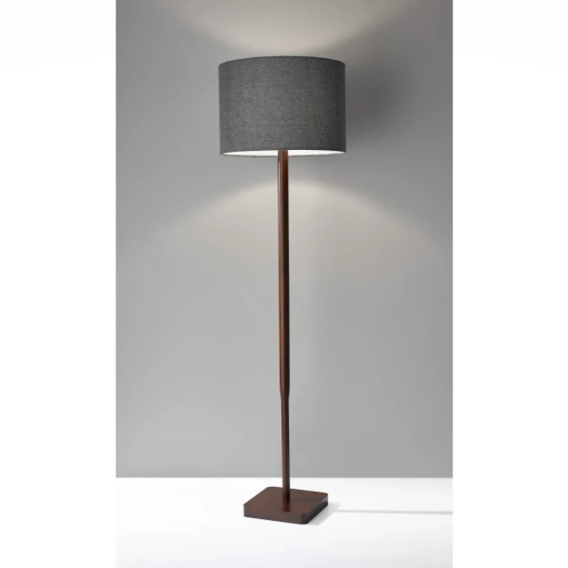 Ellis Walnut Wood Floor Lamp