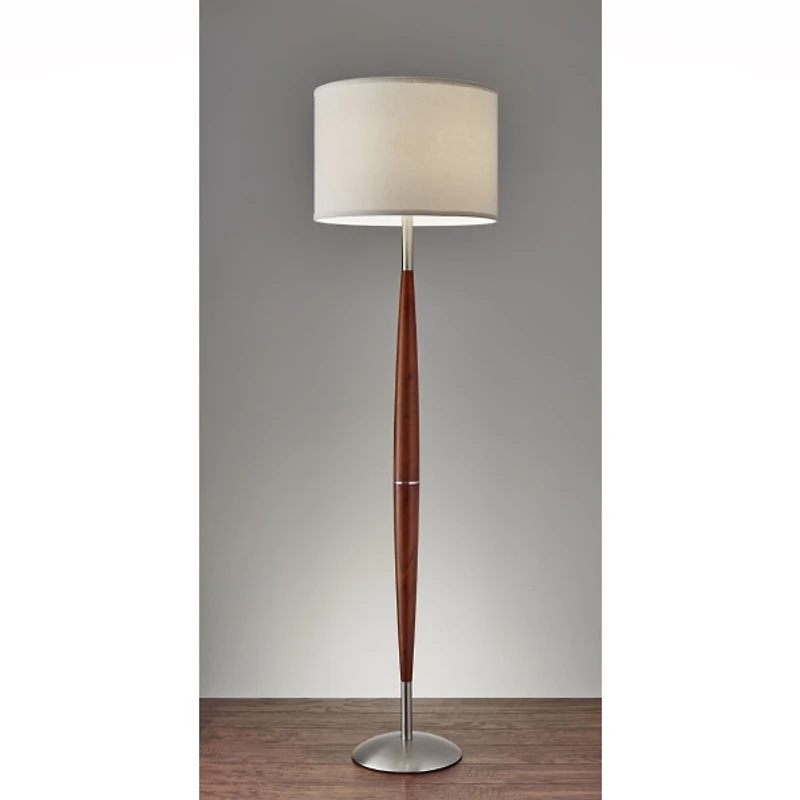 Wood and Steel Emma Floor Lamp