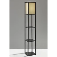 Black Walnut Shelf William Floor Lamp