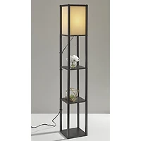 Black Walnut Shelf William Floor Lamp