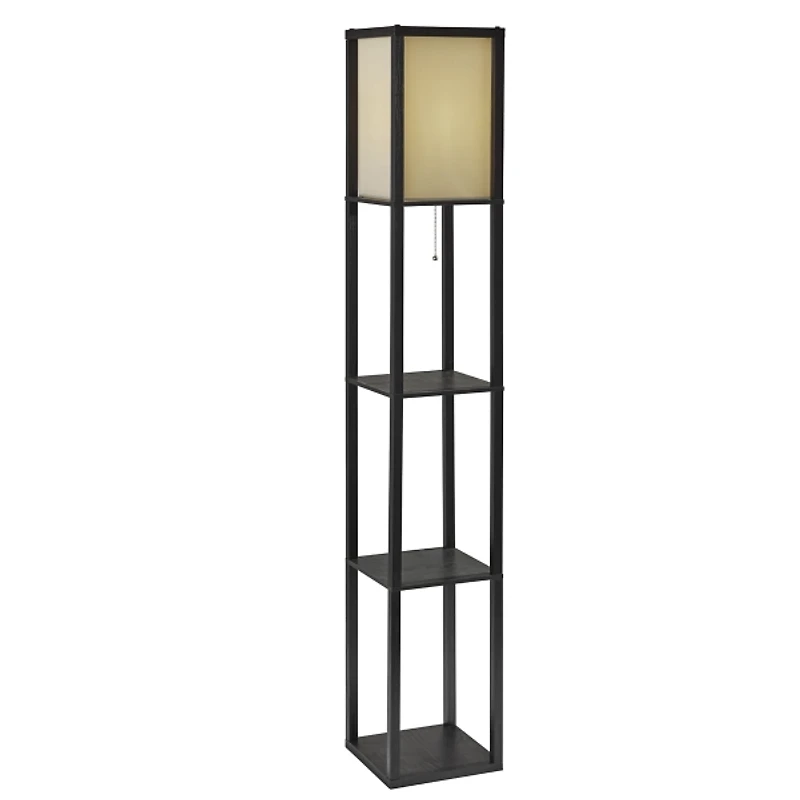 Black Walnut Shelf William Floor Lamp
