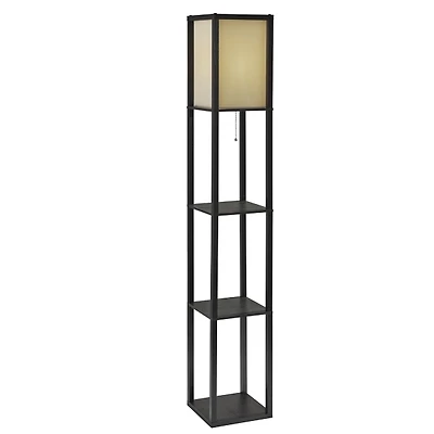 Black Walnut Shelf William Floor Lamp