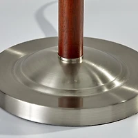 Walnut Alabaster Frosted Glass Table Lamp