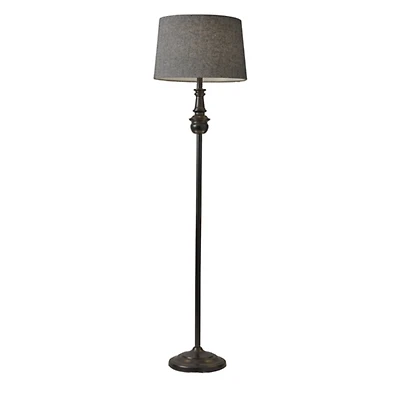 Black Herringbone Floor Lamp