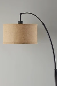 Burlap Arc Floor Lamp