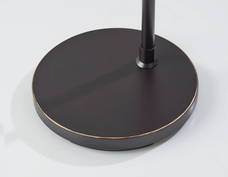 Burlap Arc Floor Lamp