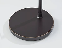 Burlap Arc Floor Lamp