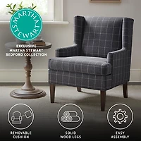 Charcoal Decker Martha Stewart Accent Chair