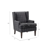 Charcoal Decker Martha Stewart Accent Chair