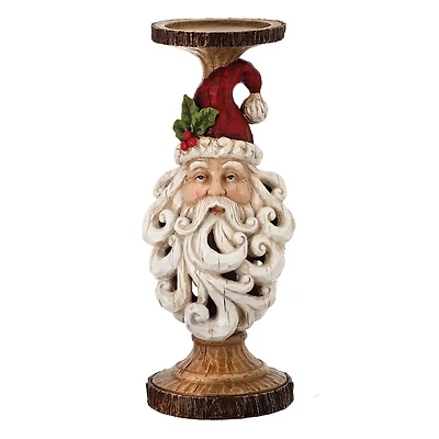 Santa Claus Pillar Candle Holder, 12 in.