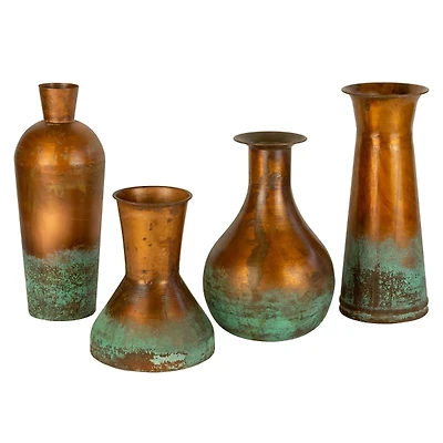 Two-Toned Copper Vases, Set of 4