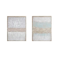 Flatland Glitter Canvas Art Prints, Set of 2