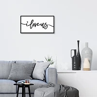 I Love Us Framed Canvas Art Print, 25x13 in.