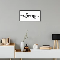 I Love Us Framed Canvas Art Print, 25x13 in.