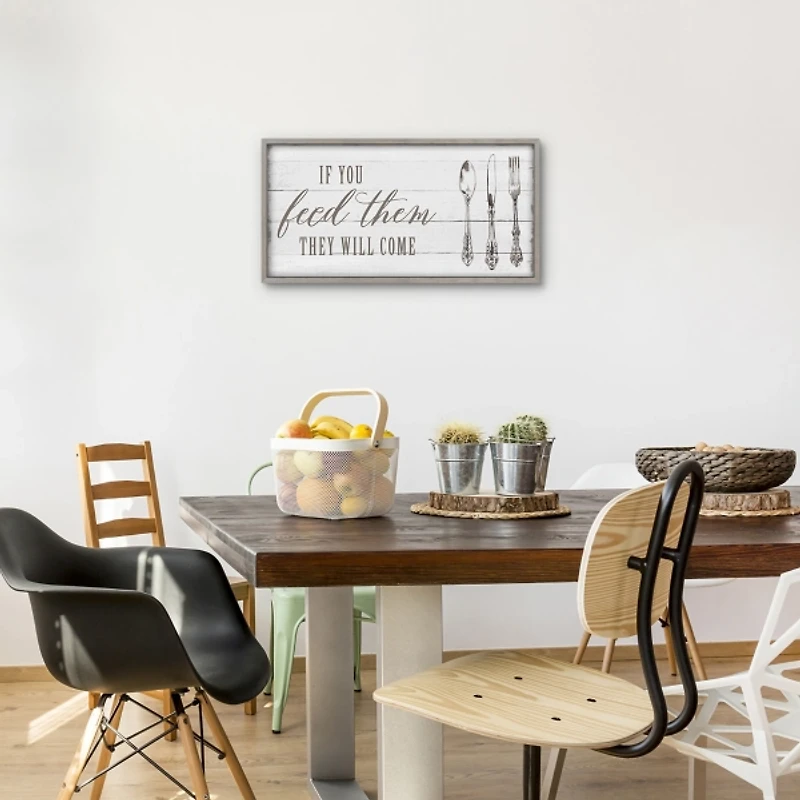 If You Feed Them Framed Canvas Art Print