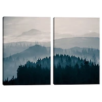 Blue Mountain Canvas Prints, Set of 2