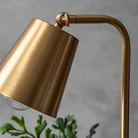 Brass Cone Desk Lamp with Marble Base