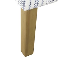 Blue Farmhouse Stripe Swoop Accent Chair