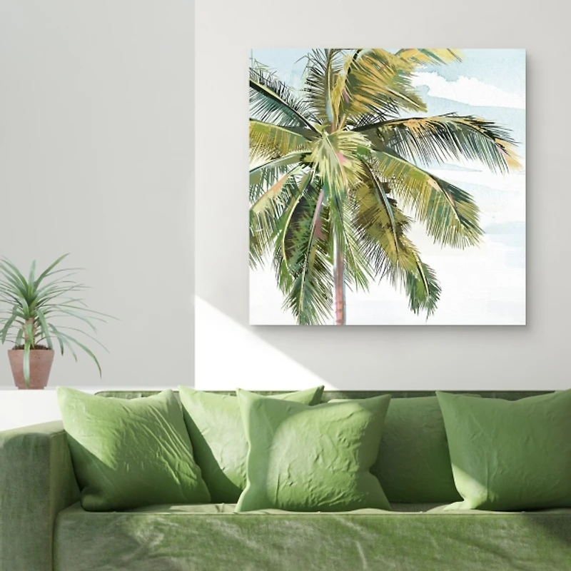 Tall Palm Canvas Art Print, 35x35 in.