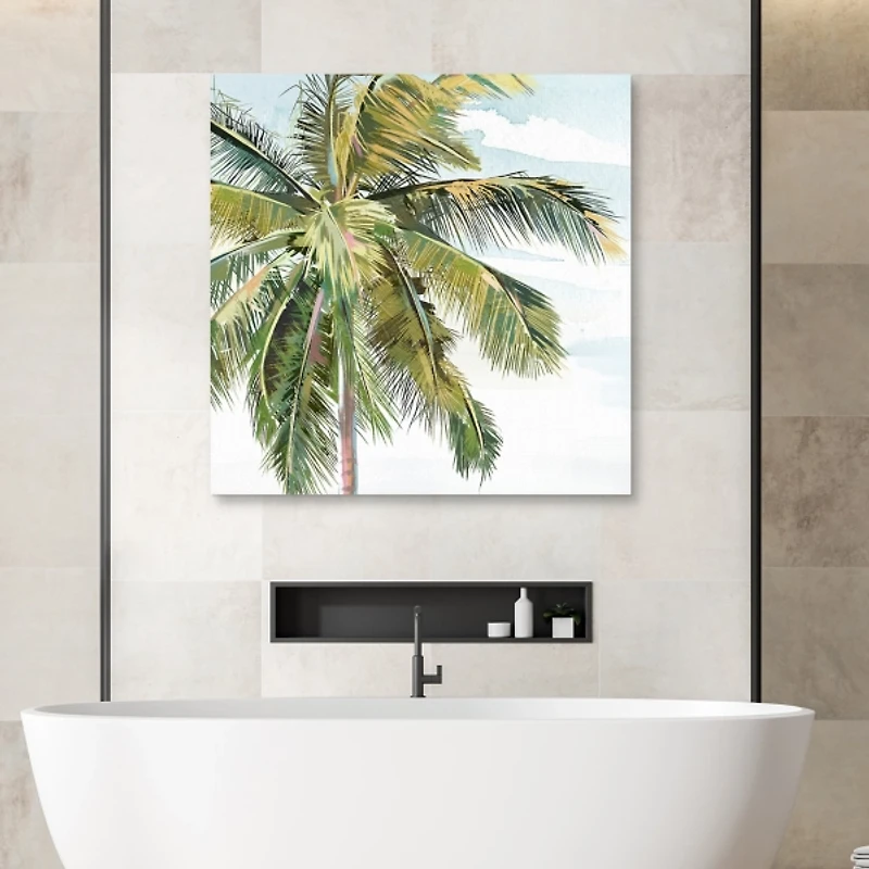 Tall Palm Canvas Art Print, 35x35 in.