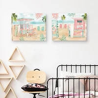 Surfs Up Canvas Art Prints, Set 2