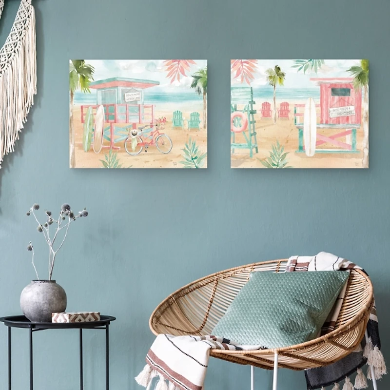 Surfs Up Canvas Art Prints, Set 2