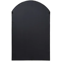 Black Iron Arched Windowpane Mirror
