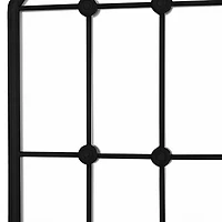 Black Iron Arched Windowpane Mirror