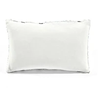 Gray and Cream Cotton Stripe Accent Pillow Cover