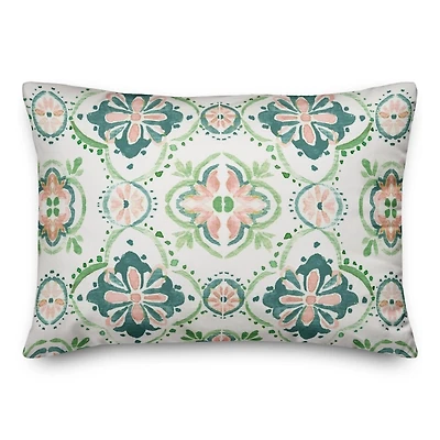 Pastel Medallions Outdoor Accent Pillow