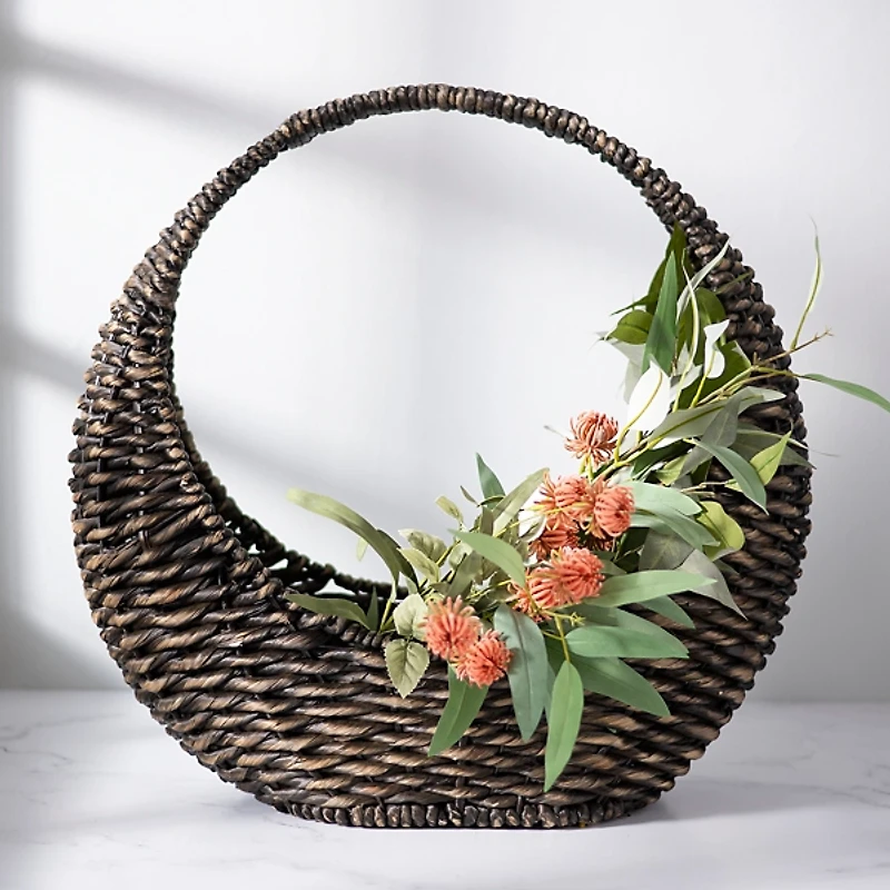Woven Half Moon Basket