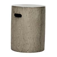 SAFAVIEH Gray Cylinder Accent Table with Handles