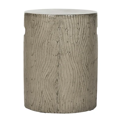 SAFAVIEH Gray Cylinder Accent Table with Handles