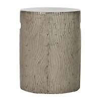SAFAVIEH Gray Cylinder Accent Table with Handles