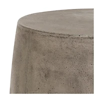 SAFAVIEH Dark Gray Indented Barrel Accent Table