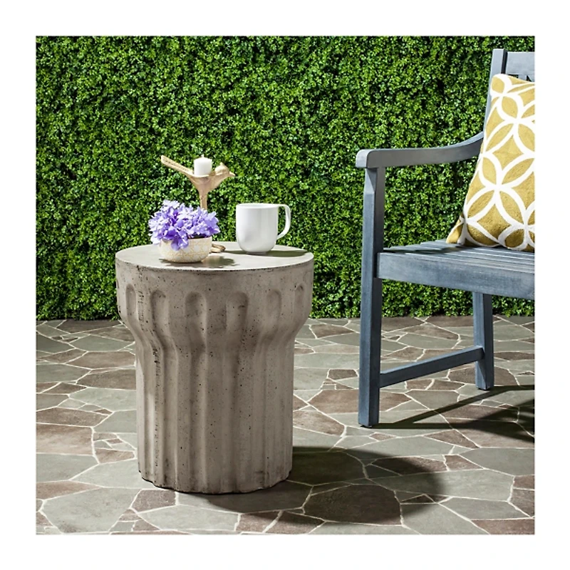 SAFAVIEH Dark Gray Doric Column Accent Table