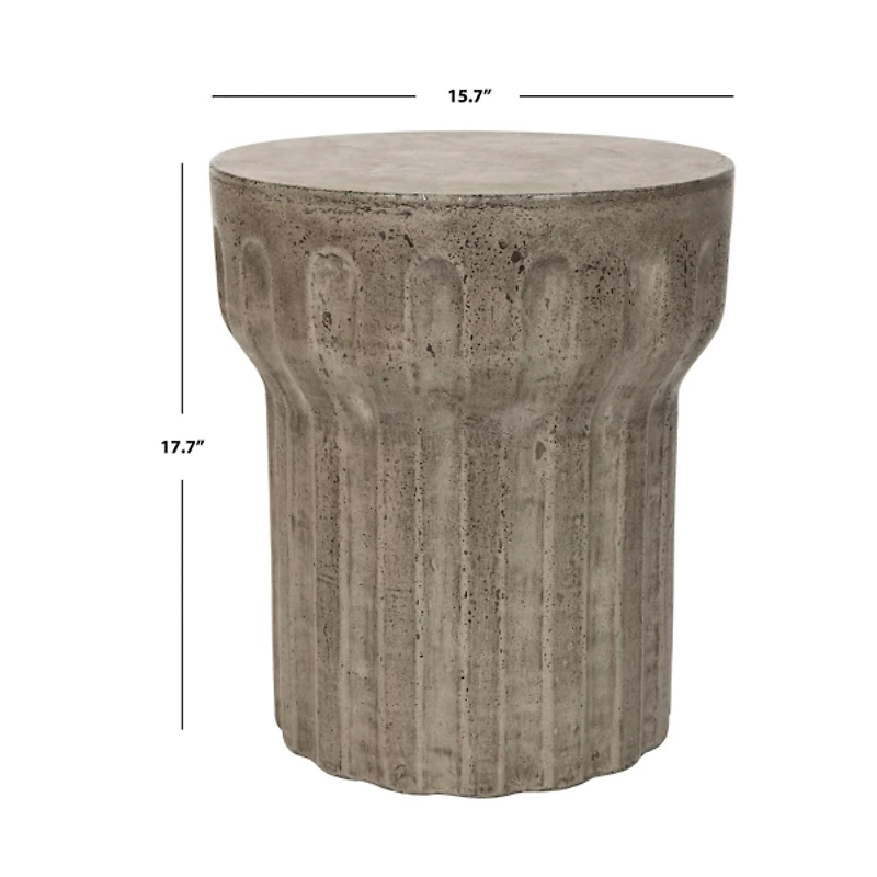 SAFAVIEH Dark Gray Doric Column Accent Table