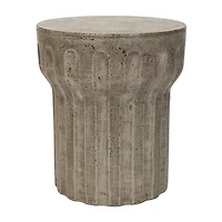 SAFAVIEH Dark Gray Doric Column Accent Table
