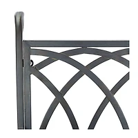 Black Wrought Iron Victorian Rocker Bench