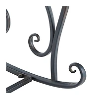 Black Wrought Iron Victorian Rocker Bench