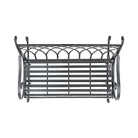 Black Wrought Iron Victorian Rocker Bench